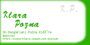 klara pozna business card